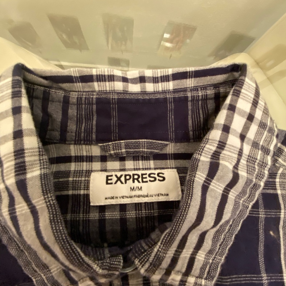 Express Plaid Button Up - Picture 3 of 3